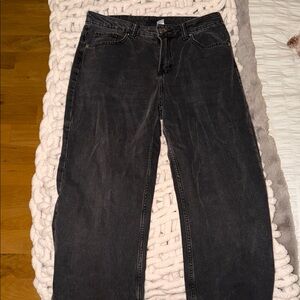 H&M Black Straight Leg Jeans